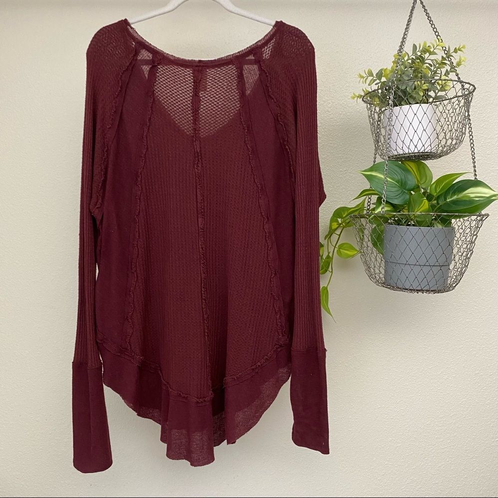 Free People | We The Free Catalina Thermal Top in Plum - Picture 5 of 9
